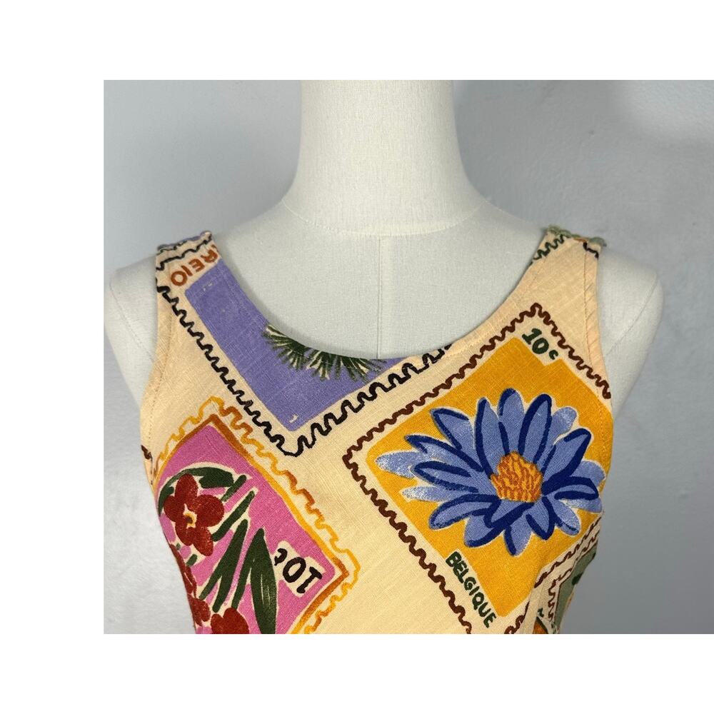 Paper Heart Floral Sz L Maxi Dress Cottagecore Boho Sleeveless Summer Midi/Maxi - Picture 8 of 12